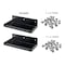 Triton Products 12 In. W x 6 In. D Black Epoxy Coated Steel Shelf for 1/8 In. and 1/4 In. Pegboard 2 Pack 76126BK-2 - alternate 2